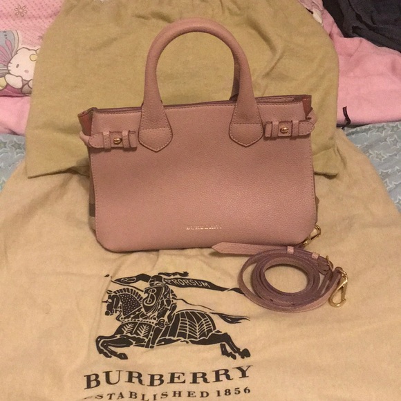 pink burberry bag